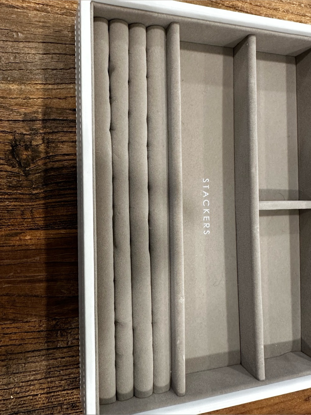 Stackers Gray Velvet Jewelry Organizer Tray - Picture 2 of 6